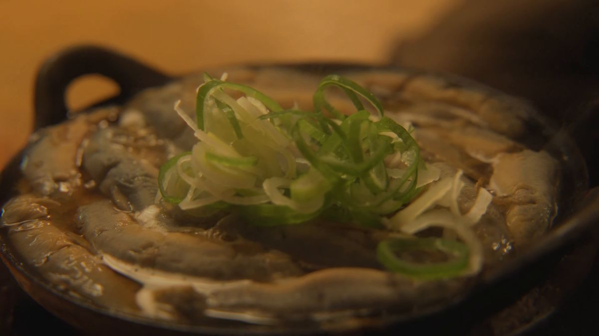 どじょうの上にのせた刻みネギ