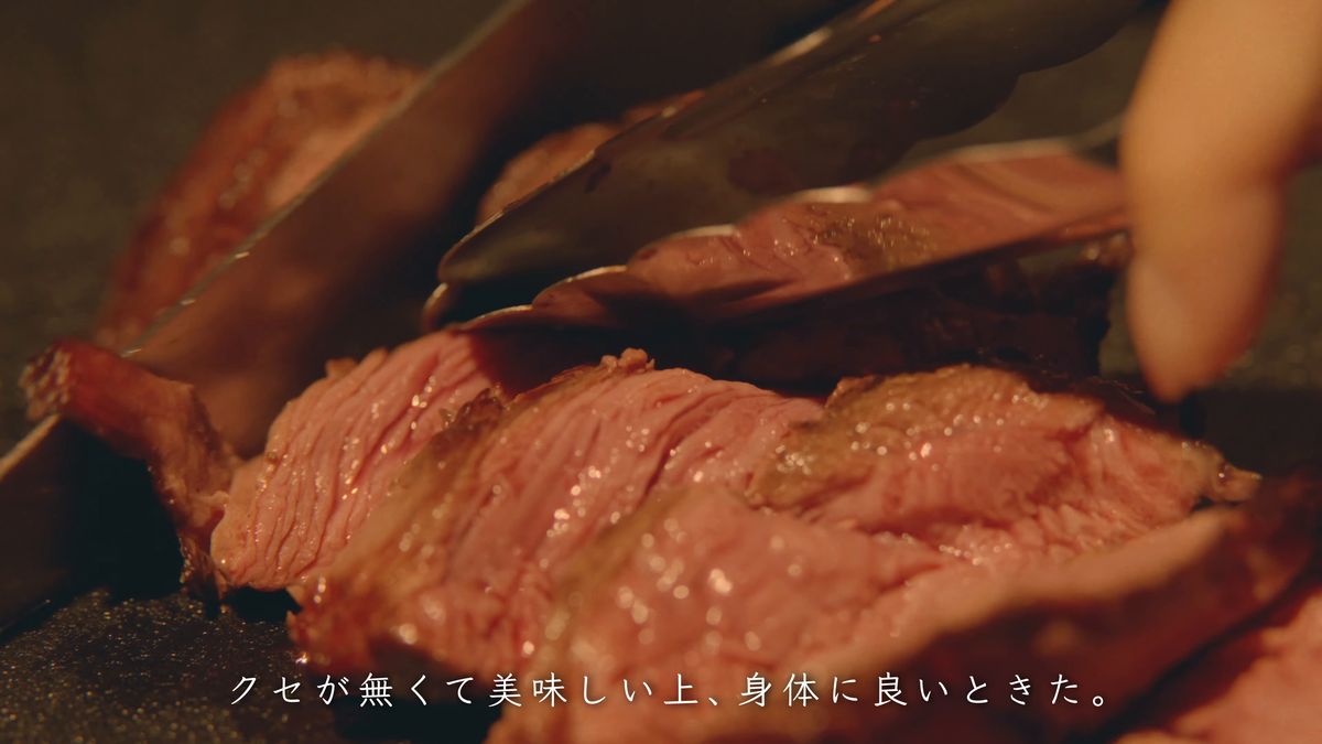 カンガルーのステーキのBBQ