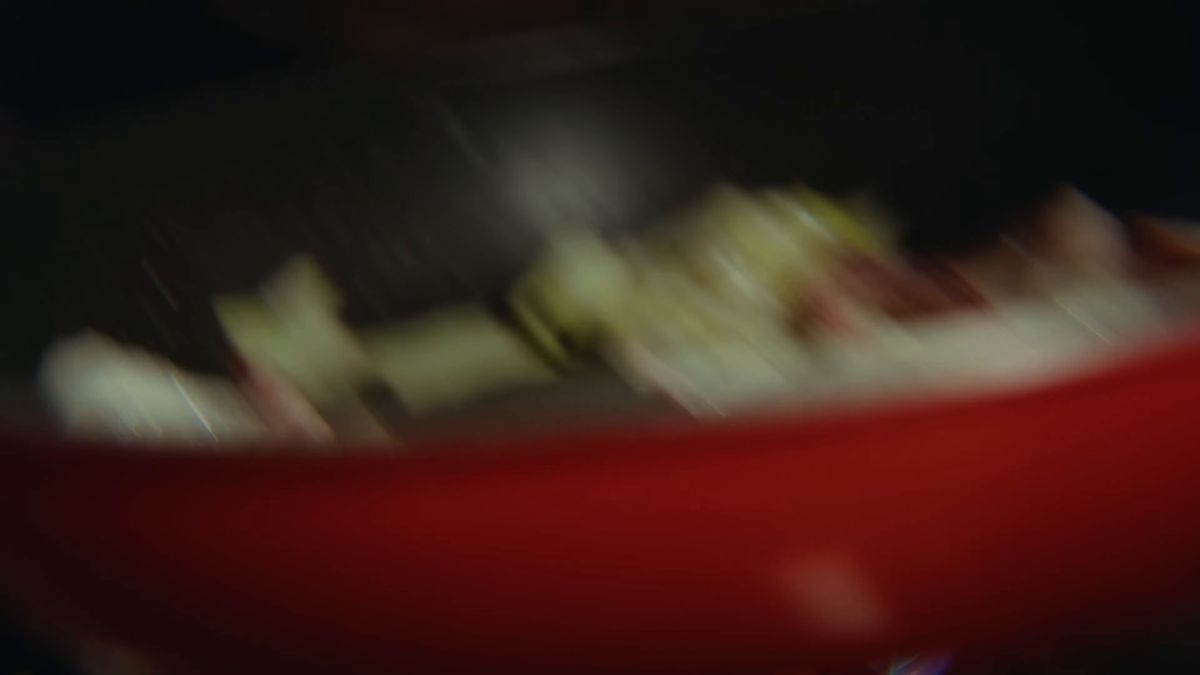 コンロの青い炎