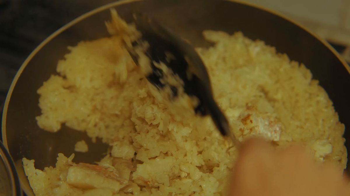 身の混ざった炊き込みご飯