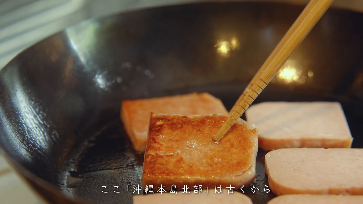 Pork slices browned in the pan