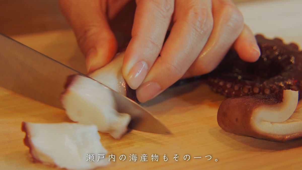 ひと口大に切った蛸