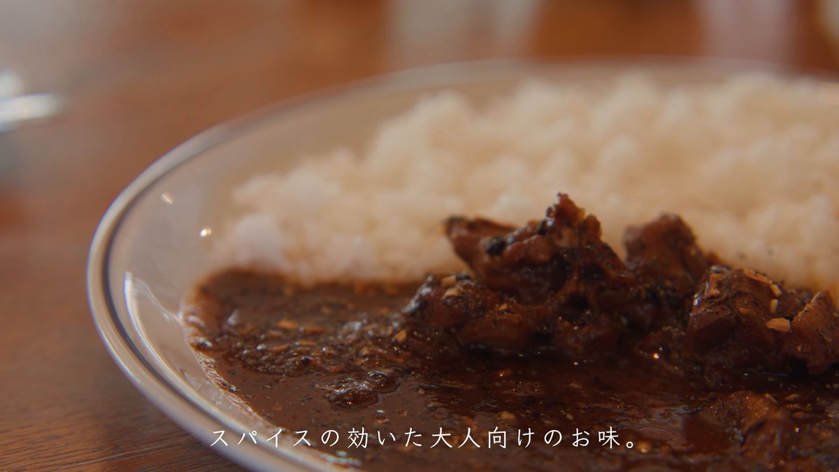 ごろりとした肉の入ったカレーの寄り
