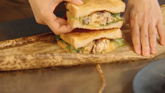 Mackerel sandwich with Setouchi lemon